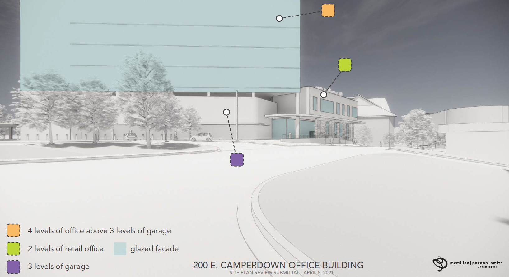 Architectural rendering of the United Community Bank headquarters in Greenville, SC